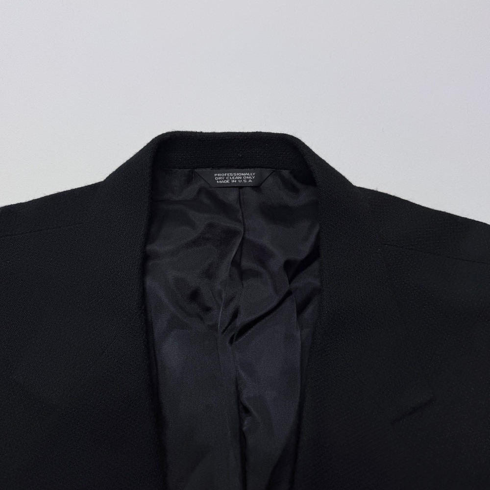 Alexander Lloyd Mens Black Wool Crepe Blazer Sport Coat 54L Made in USA - Picture 3 of 8